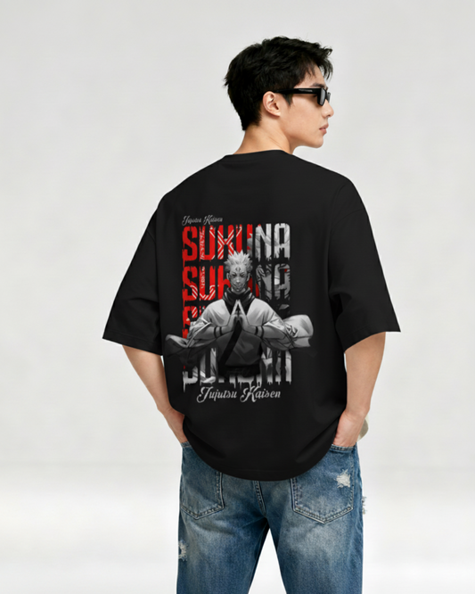 Sukuna Oversized T-Shirt – Jujutsu Kaisen Anime Streetwear by Ornilux