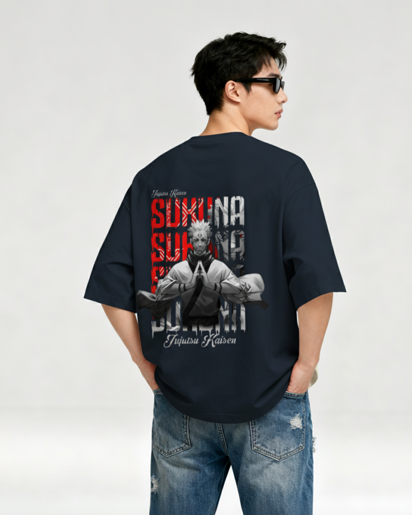Sukuna Oversized T-Shirt – Jujutsu Kaisen Anime Streetwear by Ornilux