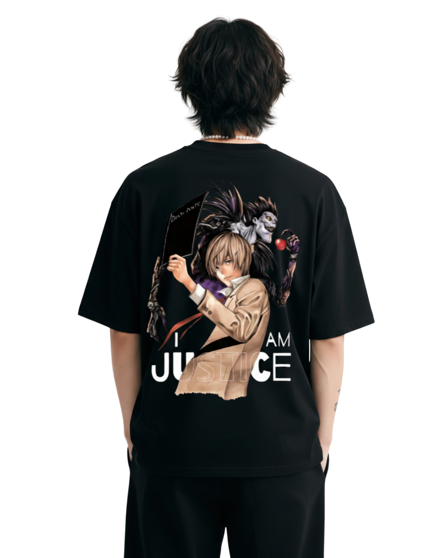 Death Note “God of the New World” Oversized T-Shirt | Kira Justice Edition
