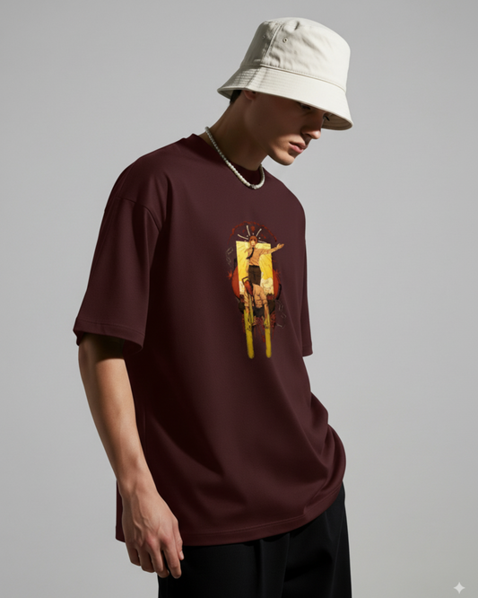 Chainsaw Man Denji & Makima Oversized T-Shirt | ORNILUX Anime Streetwear