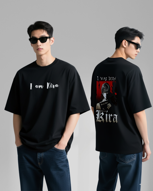 Death Note “I Am Kira” T-Shirt | Dark Anime Streetwear | Oversized Fit  Description: