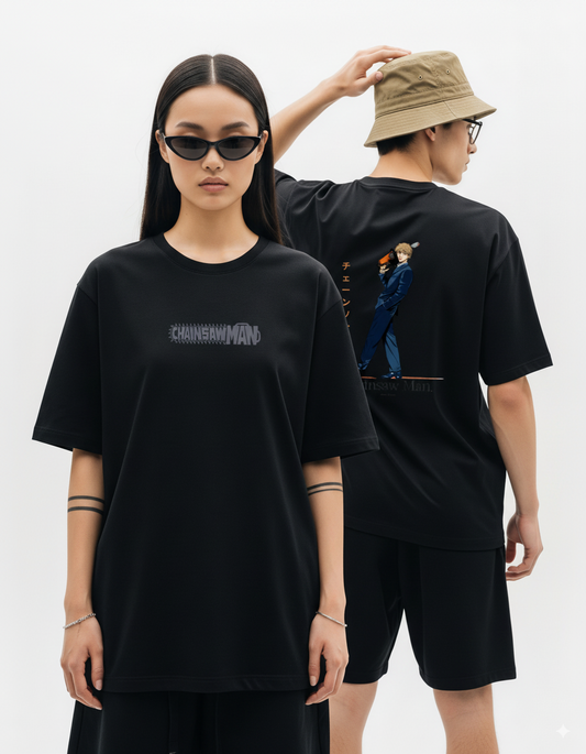 Chainsaw Man Oversized T-Shirt | ORNILUX Anime Streetwear for Men & Women