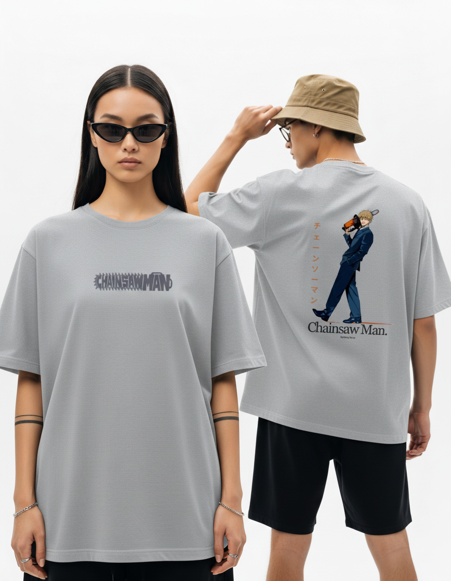 Chainsaw Man Oversized T-Shirt | ORNILUX Anime Streetwear for Men & Women