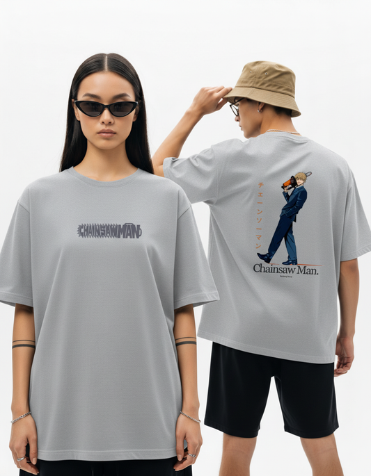 Chainsaw Man Oversized T-Shirt | ORNILUX Anime Streetwear for Men & Women