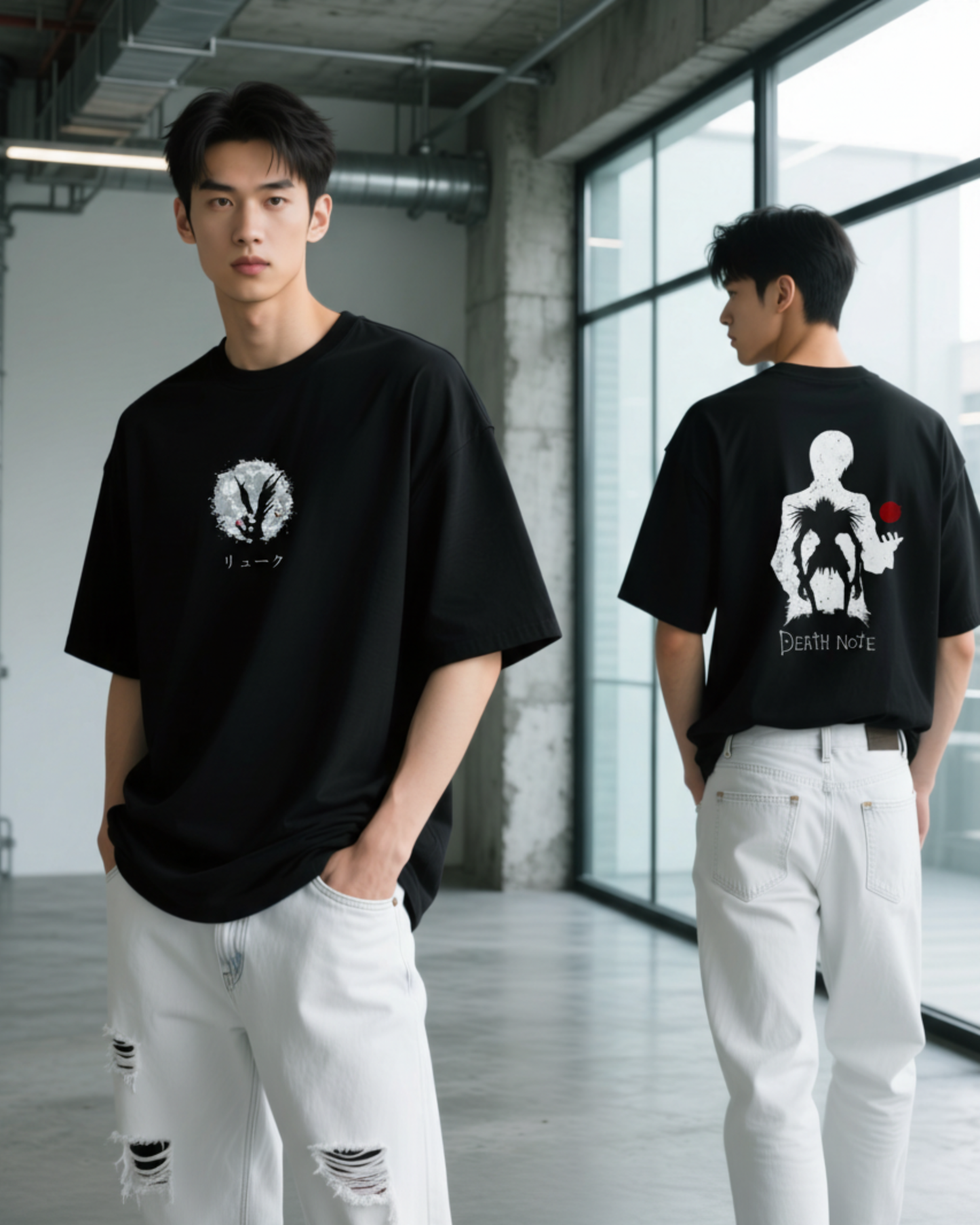 Death Note Ryuk Oversized T-Shirt | Shinigami Graphic Tee | Black Streetweart